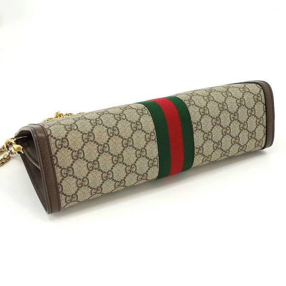 GUCCI Ophidia GG Supreme Medium Shoulder Bag Leather Beige Brown 503876 - Picture 4 of 10